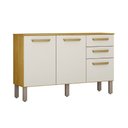 Ver imagem 1 de Balcão Ávila 3 Portas e 2 Gavetas Cinamomo/Off White