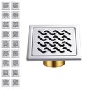 Ver imagem 1 de Ralo Aço Inox 10x10 Kit 18 Uni Anti Odor Banheiro Higienico Anti Inseto Lavabo Seguro Resistente Jar