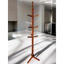 Ver imagem 1 de Cabideiro de Chão Mancebo  Envernizado Arara De Roupas 10 Ganchos Madeira Cabide organizador roupa