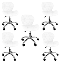Ver imagem 1 de Kit 5 Cadeiras Slim Office Estofada Base Giratória Cromado