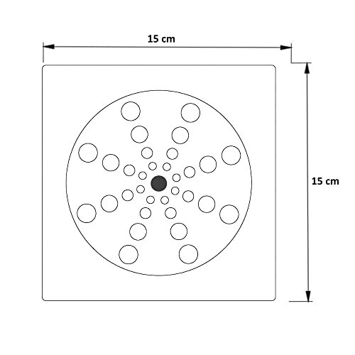 Tampa Ralo Grelha Quadrado 15x15cm Inox Função Abre/fecha Cor:cromado Del Metais - 9