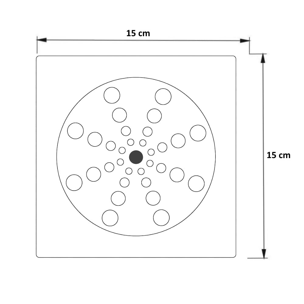 Tampa Ralo Grelha Quadrado 15x15cm Inox Função Abre/fecha Cor:cromado Del Metais - 7
