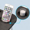 Ver imagem 3 de Mesa Retangular Dobrável para Notebook com Suporte para Tablet e Copo Cores Sortidas