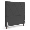 Ver imagem 1 de Cabeceira Cama Box Casal Mel 140cm com Frame Suede Cinza - Abmaza