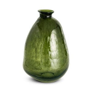 Garrafa Decorativa de Vidro Orgânica Verde 31cm | Decoração Formosinha
