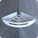 Ver imagem 2 de Suporte Porta Shampoo Para Banheiro De Canto Inox Branco