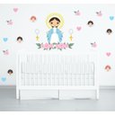 Ver imagem 1 de Adesivo de Parede Nossa Senhora Das Graças e Anjinhos