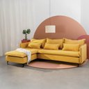 Ver imagem 1 de Sofá Modular 3 Lugares com Chaise e Pé Metal Sôma CabeCasa MadeiraOriginals