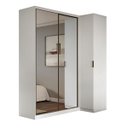 Ver imagem 7 de Guarda Roupa de Canto Porta de Correr 3 Portas 2 Espelhos Altezza Belmax:branco