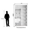 Ver imagem 5 de Guarda Roupa de Canto Porta de Correr 3 Portas 2 Espelhos Altezza Belmax:branco