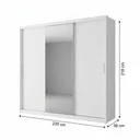 Ver imagem 3 de Guarda Roupa Casal com Espelho 3 Portas de Correr 100% MDF London Branco Yescasa
