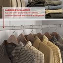 Ver imagem 5 de Guarda Roupa Casal com Espelho 3 Portas de Correr 100% MDF London Branco