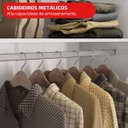 Ver imagem 6 de Guarda Roupa Casal com Espelho 3 Portas de Correr 100% MDF London Branco Yescasa