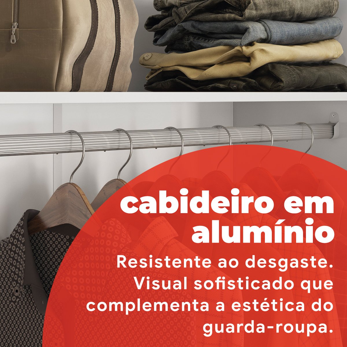 Guarda Roupa Casal com 3 Portas e 1 com 4 Espelhos 100% MDF London Yescasa - 10