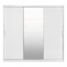 Guarda Roupa Casal com Espelho 3 Portas de Correr 100% MDF London Branco - 2