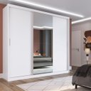 Ver imagem 1 de Guarda Roupa Casal com 3 Portas e 1 com 4 Espelhos 100% MDF London Yescasa