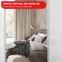 Ver imagem 5 de Guarda Roupa Casal com Espelho 3 Portas de Correr 100% MDF London Branco Yescasa