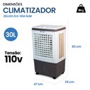 Ver imagem 3 de Climatizador Portátil de Ar Frio 4 em 1 Zellox Zlx-30a 110v Branco