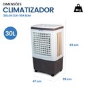 Ver imagem 6 de Climatizador Portátil de Ar Frio 4 em 1 Zellox Zlx-30a 110v Branco