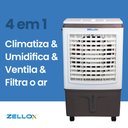 Ver imagem 2 de Climatizador Portátil de Ar Frio 4 em 1 Zellox Zlx-30a 110v Branco