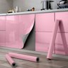 Kit 3 Rolos Papel Parede Lavavel Alto Brilho Rosa Unico 6m - 5