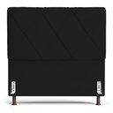 Ver mais imagens de Cabeceira Cama Box Casal King Size Mel 195cm com Frame Veludo Preto - Desk Design