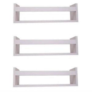 Kit 2 Prateleiras 40cm Livro Infantil Mdf Branco C/parafusos