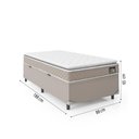 Ver imagem 5 de Cama Box Baú Solteiro com Colchão D45 Pillow Top 88x188 cm - Bege