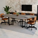 Ver imagem 6 de Mesa de Reunião Orgânica 2,70MX1,60m com Pés em Metal e Tampo Bipartido F5 Corporate Cinza/Preto