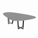 Ver imagem 2 de Mesa de Reunião Orgânica 2,70MX1,60m com Pés em Metal e Tampo Bipartido F5 Corporate Cinza/Preto