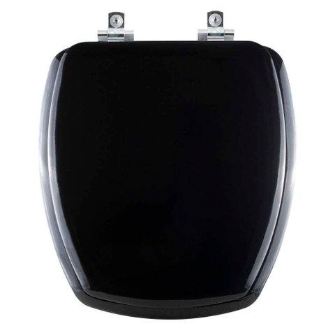 Tampa de Vaso Almofadado Soft Close Thema Preto para Incepa