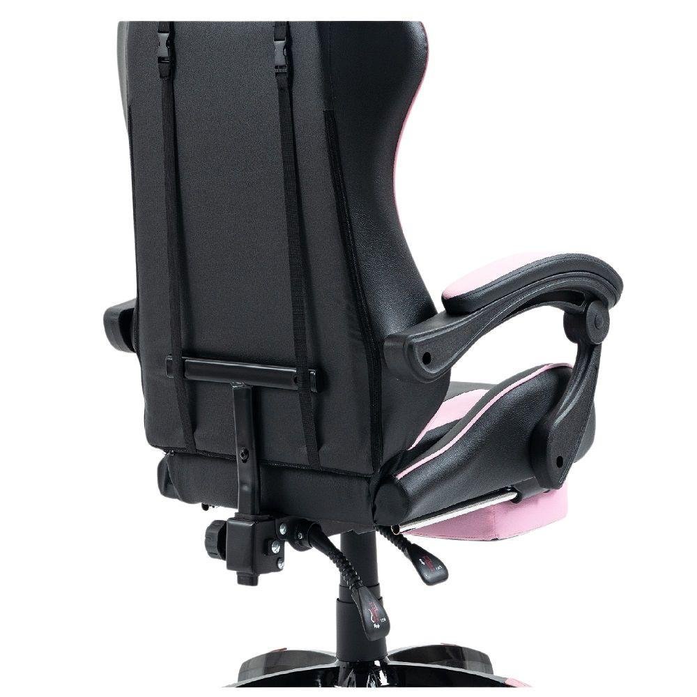 Cadeira Gamer Prizi Canvas - Rosa - 5