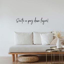 Adesivo Decorativo Frase Música Sente a Paz Desse Lugar Decoração Ambiente - 5