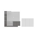 Ver imagem 4 de Rack com Painel para Tv até 55 Polegadas e Aparador 3 Portas Multimóveis Mp1097 Branco/lacca Fumê