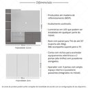Ver imagem 5 de Rack com Painel para Tv até 55 Polegadas e Aparador 3 Portas Multimóveis Mp1097 Branco/lacca Fumê