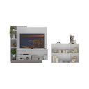 Ver imagem 3 de Rack com Painel para Tv até 55 Polegadas e Aparador 3 Portas Multimóveis Mp1097 Branco/lacca Fumê