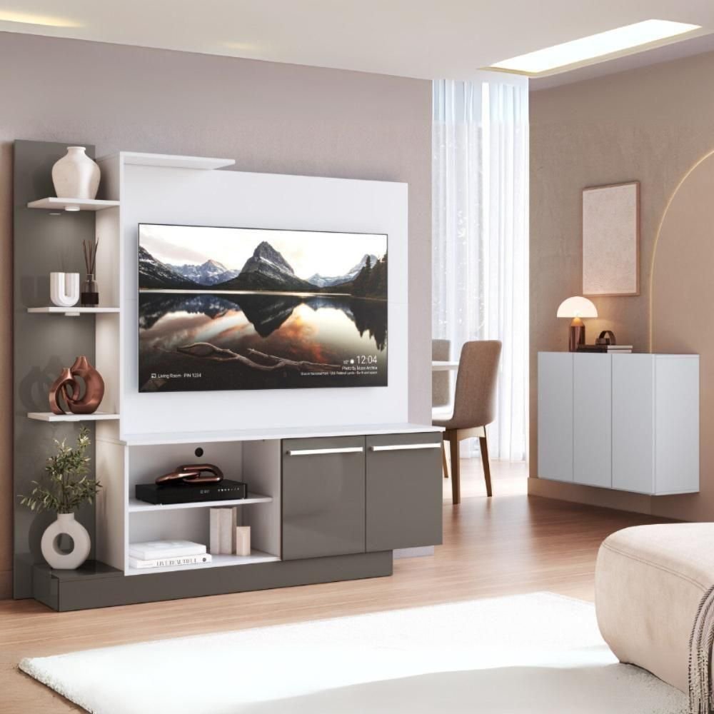 Rack com Painel para Tv até 55 Polegadas e Aparador 3 Portas ...