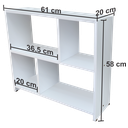 Ver imagem 2 de Mini Estante e Aparador - Qualidade para seu Quarto ou Sala (61LX58A20P)