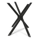 Ver imagem 1 de Pé Perna Base Mesa Forte Aço Vidro Granito Madeira Preta