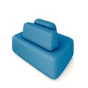Ver imagem 5 de Sofá Ilha Sala de Estar Modulado Dakota 142cm Encosto Almofada Solta Veludo Azul G33 - Gran Belo