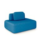 Ver imagem 2 de Sofá Ilha Sala de Estar Modulado Dakota 142cm Encosto Almofada Solta Veludo Azul G33 - Gran Belo