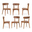 Ver imagem 1 de Kit 6 Cadeiras Madeira Maciça Ceci CabeCasa MadeiraOriginals Courino Marrom