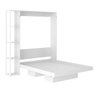 Cama De Casal Articulável Multifuncional Vertical com Nichos: Branco - 7