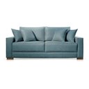 Ver imagem 2 de Sofá Marrocos 3 Lugares Linho Azul 2,0m Confortável Sala