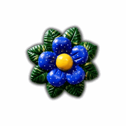 DECORAÇÃO JARDIM FLOR MARGARIDA CERÂMICA P/GRAMA OU PAREDE:AZUL - 1