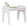 Mesinha Infantil Montessori com Antialérgico Movelbras Mimo Branco Rosa - 1
