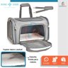 Bolsa De Transporte Pet Avião Para Cachorro Gato Duke e Dixie Cinza - 4