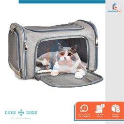 Bolsa De Transporte Pet Avião Para Cachorro Gato Duke e Dixie Cinza - 3