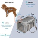 Ver imagem 7 de Bolsa De Transporte Pet Avião Para Cachorro Gato Duke e Dixie Cinza