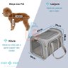 Bolsa De Transporte Pet Avião Para Cachorro Gato Duke e Dixie Cinza - 7